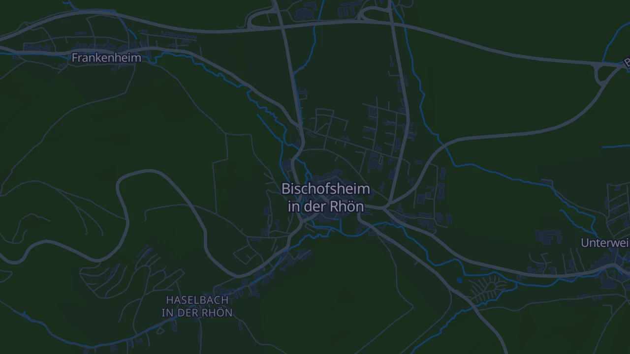 Karte von Bischofsheim in der Rhön