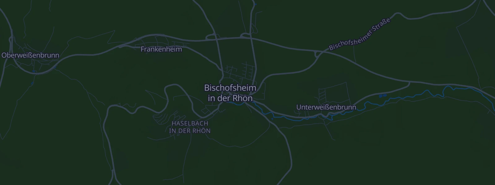 Karte von Bischofsheim in der Rhön