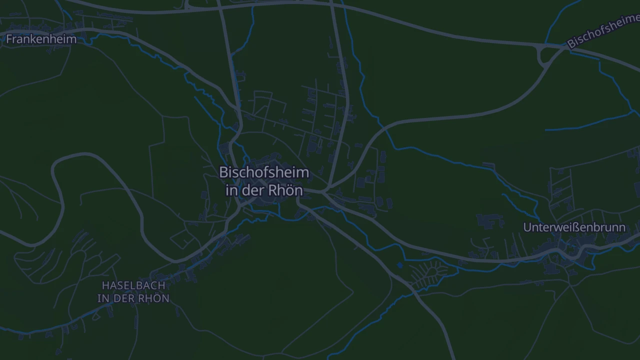 Karte von Bischofsheim in der Rhön