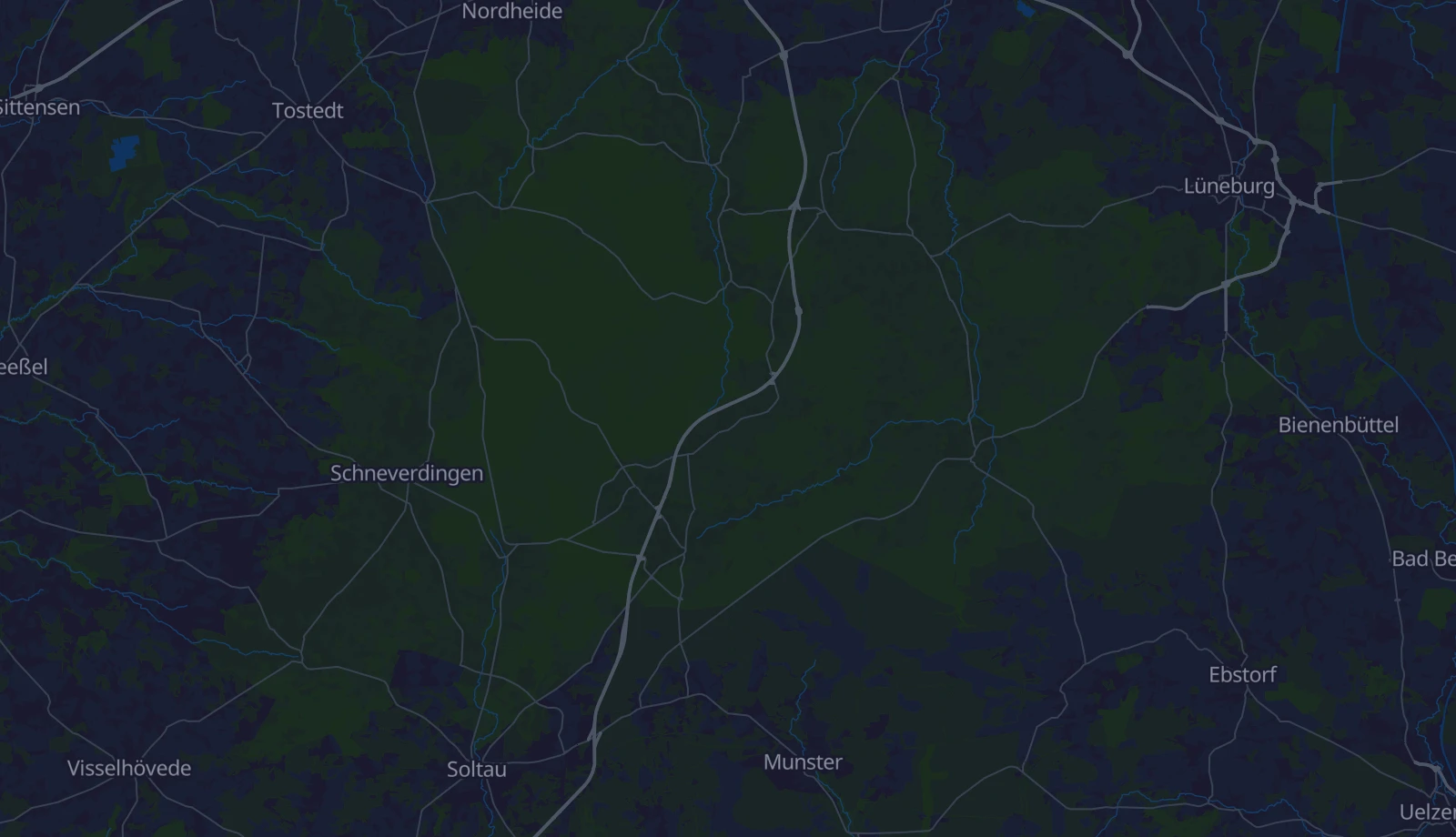 Karte der Region Lüneburger Heide