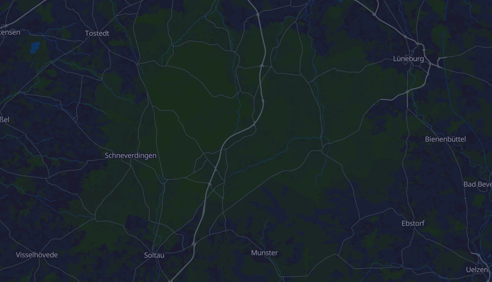 Karte der Region Lüneburger Heide