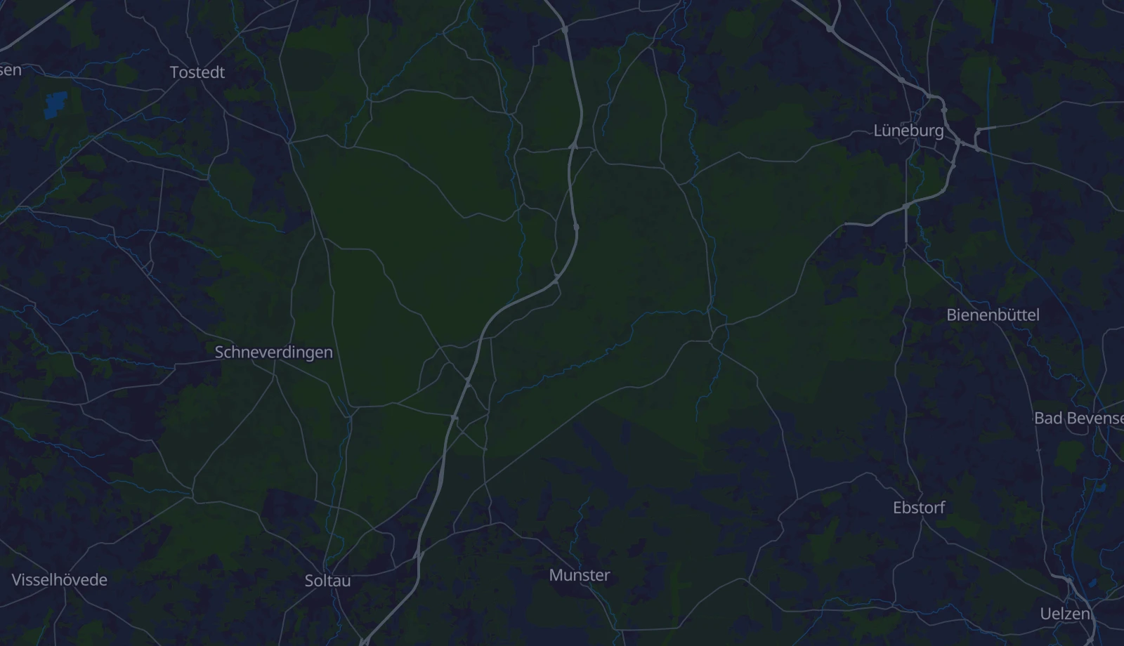 Karte der Region Lüneburger Heide