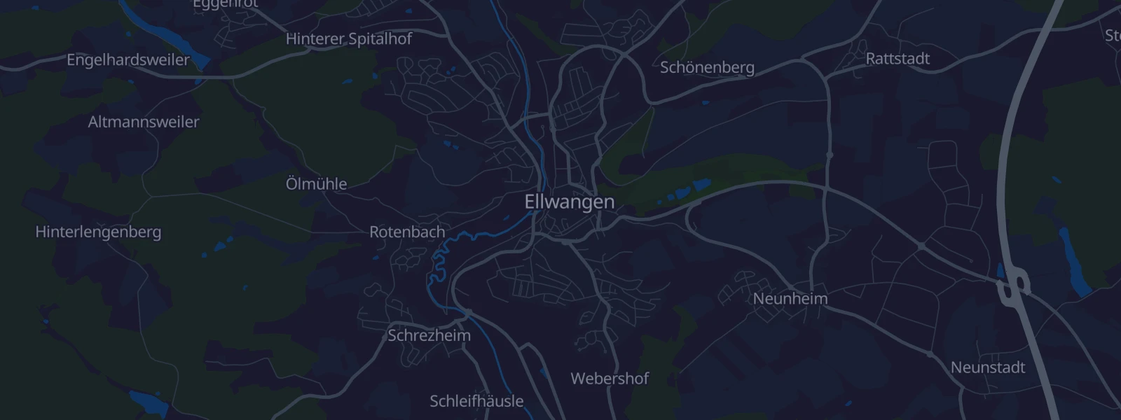 Karte von Ellwangen (Jagst)
