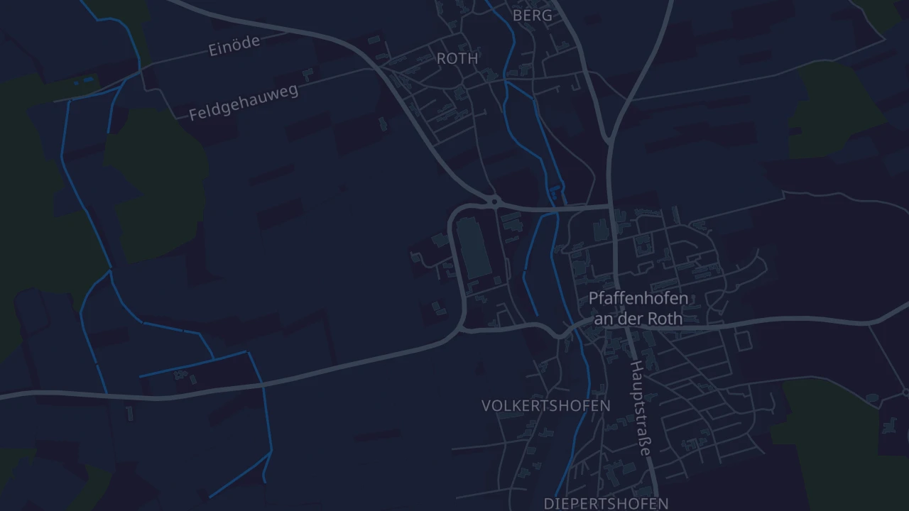 Karte von Pfaffenhofen an der Roth