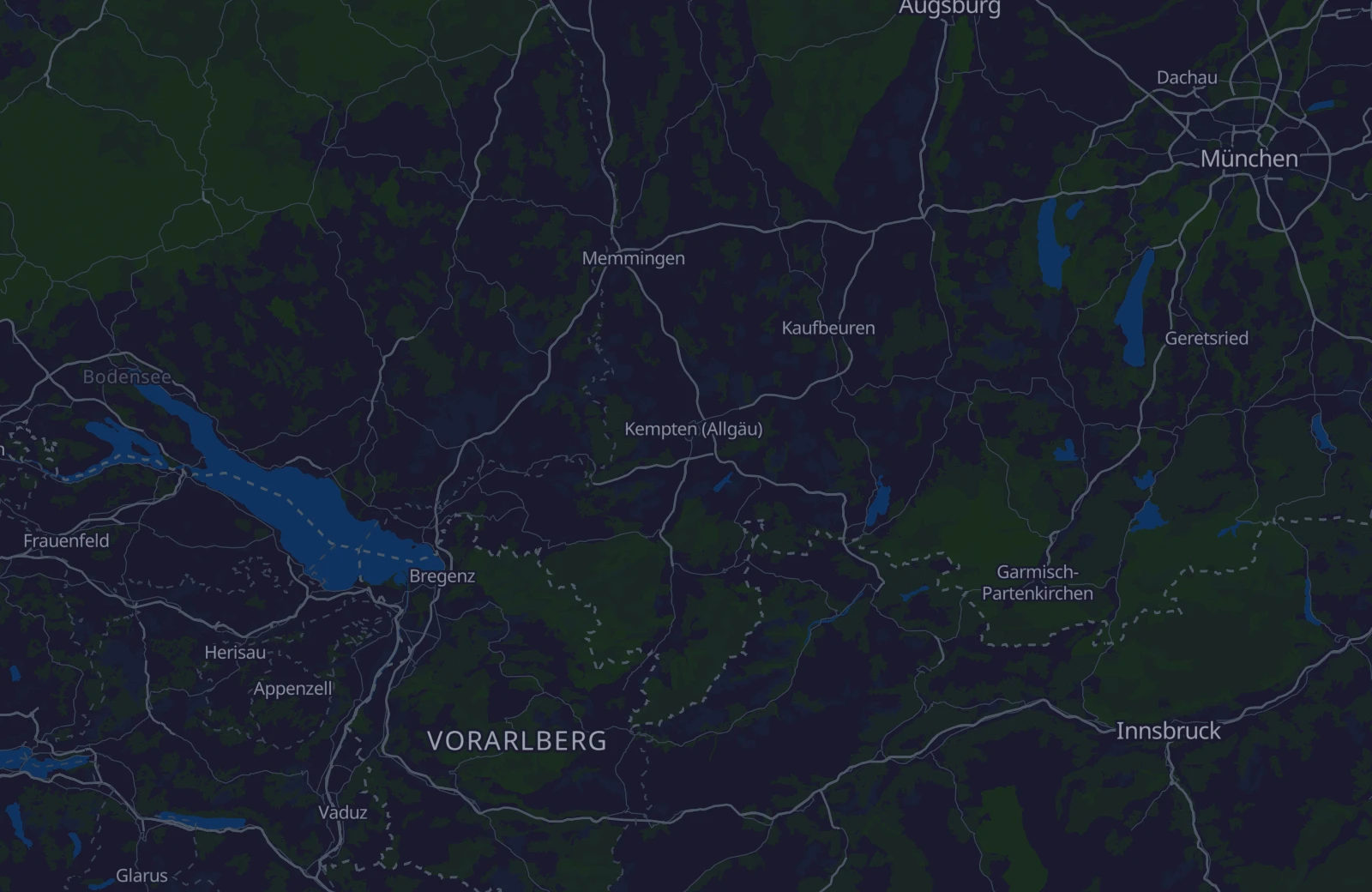Karte: Umkreis von 40 km
