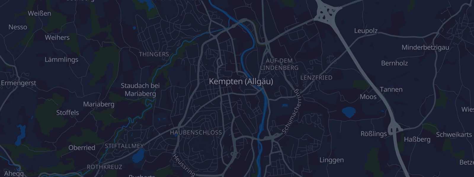Karte von Kempten (Allgäu)