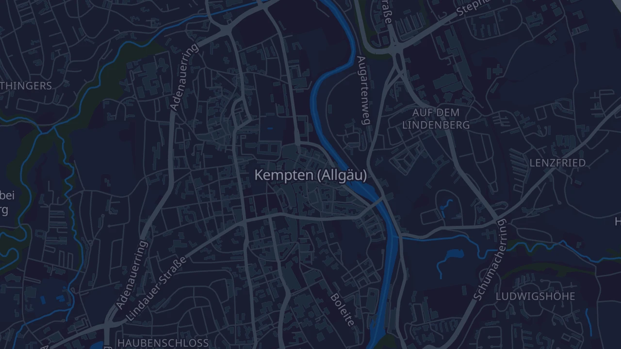 Karte von Kempten (Allgäu)