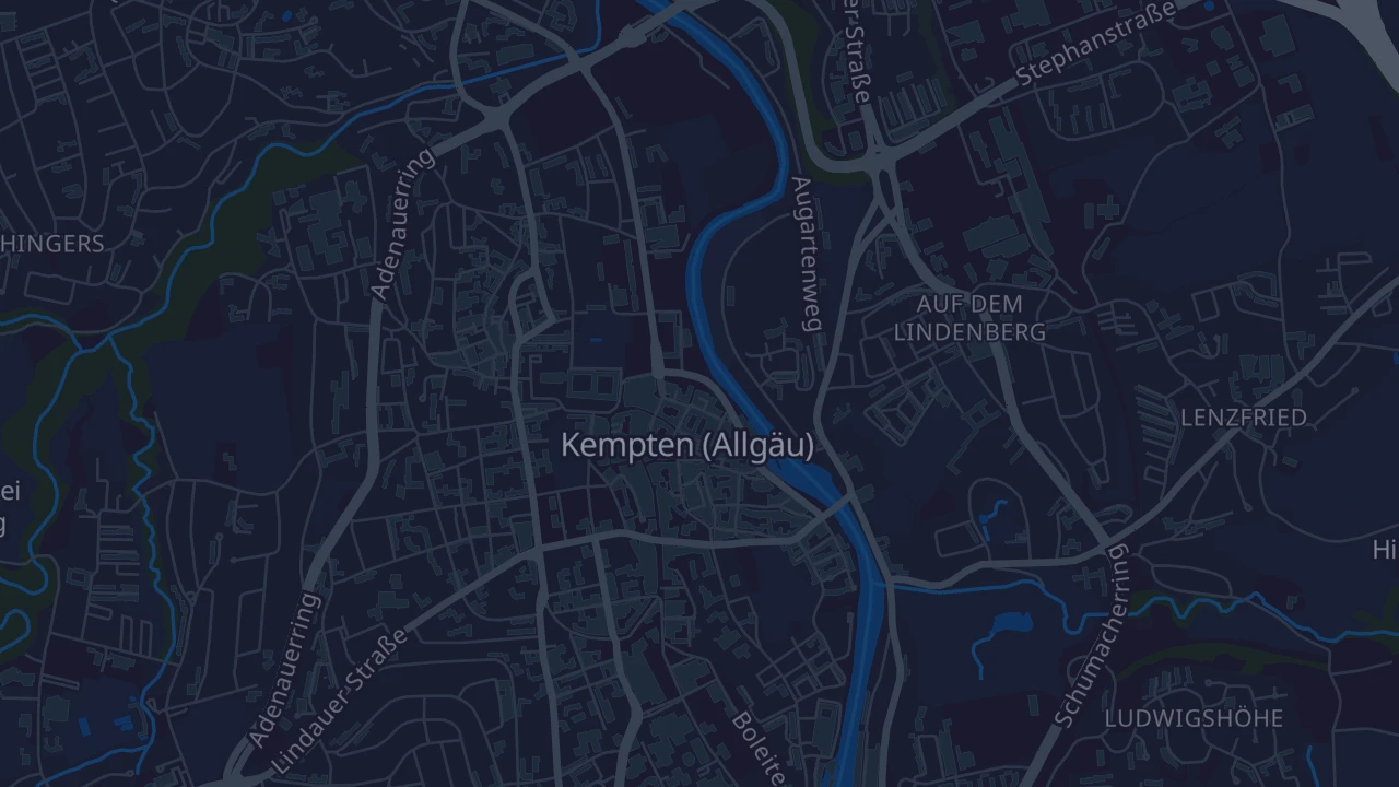 Karte von Kempten (Allgäu)