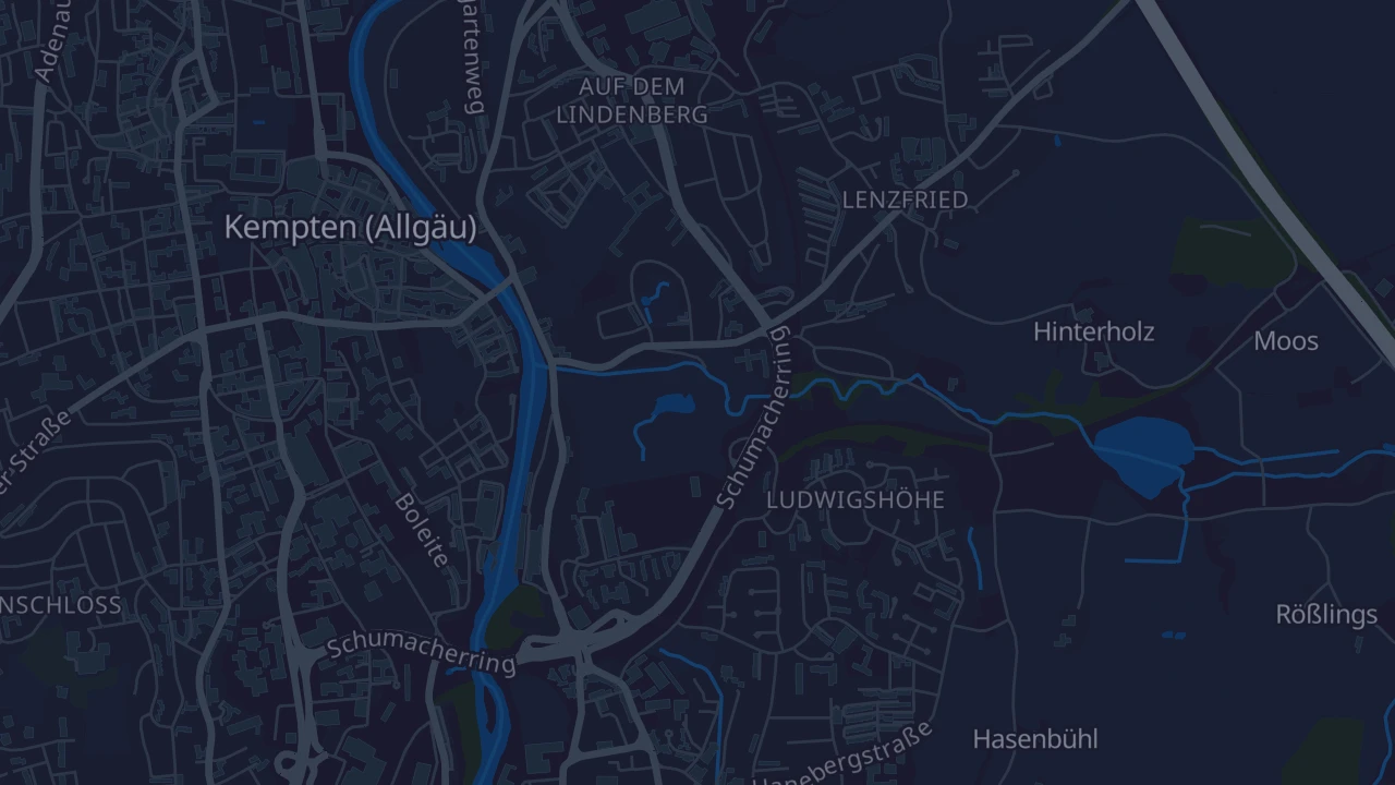 Karte von Kempten (Allgäu)