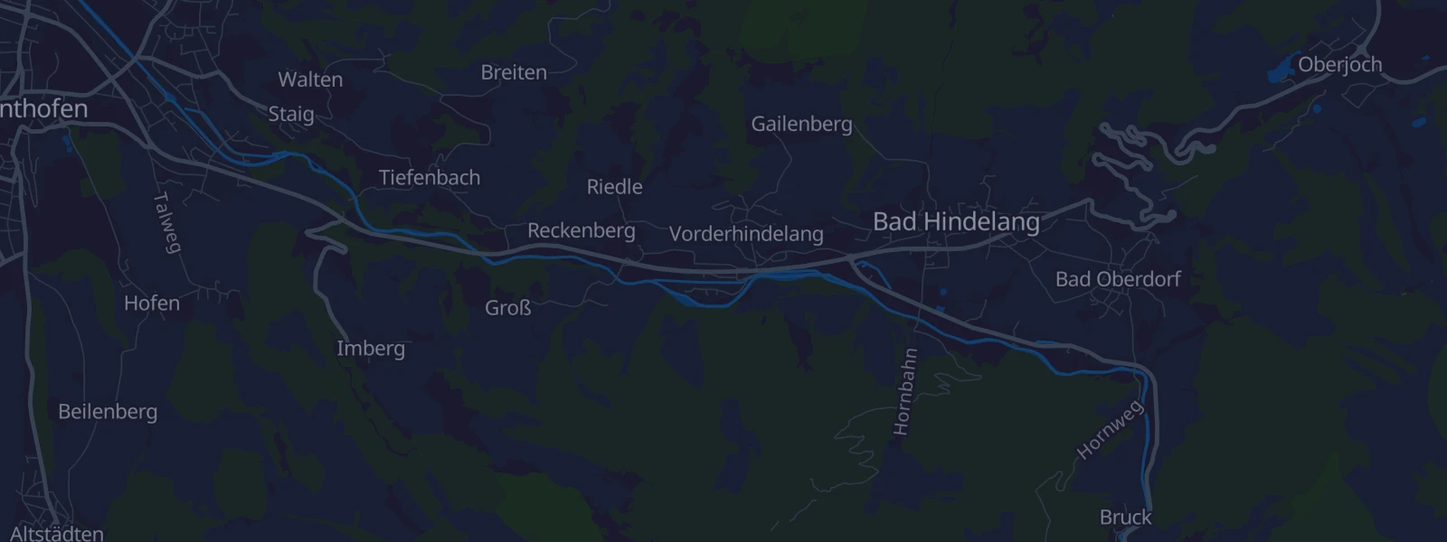 Karte von Vorderhindelang