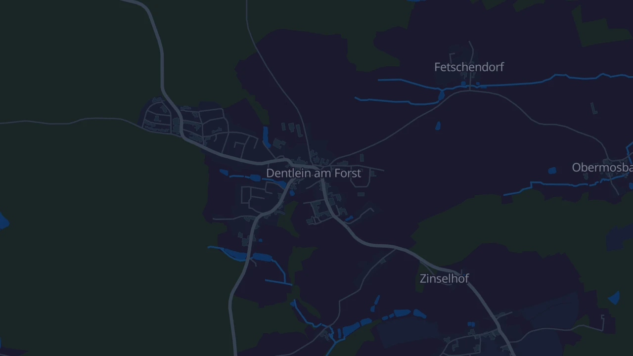 Karte von Dentlein am Forst
