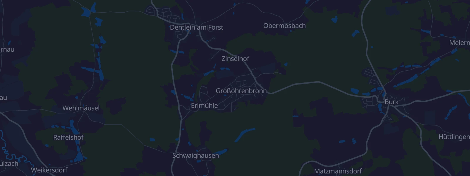 Karte von Dentlein am Forst