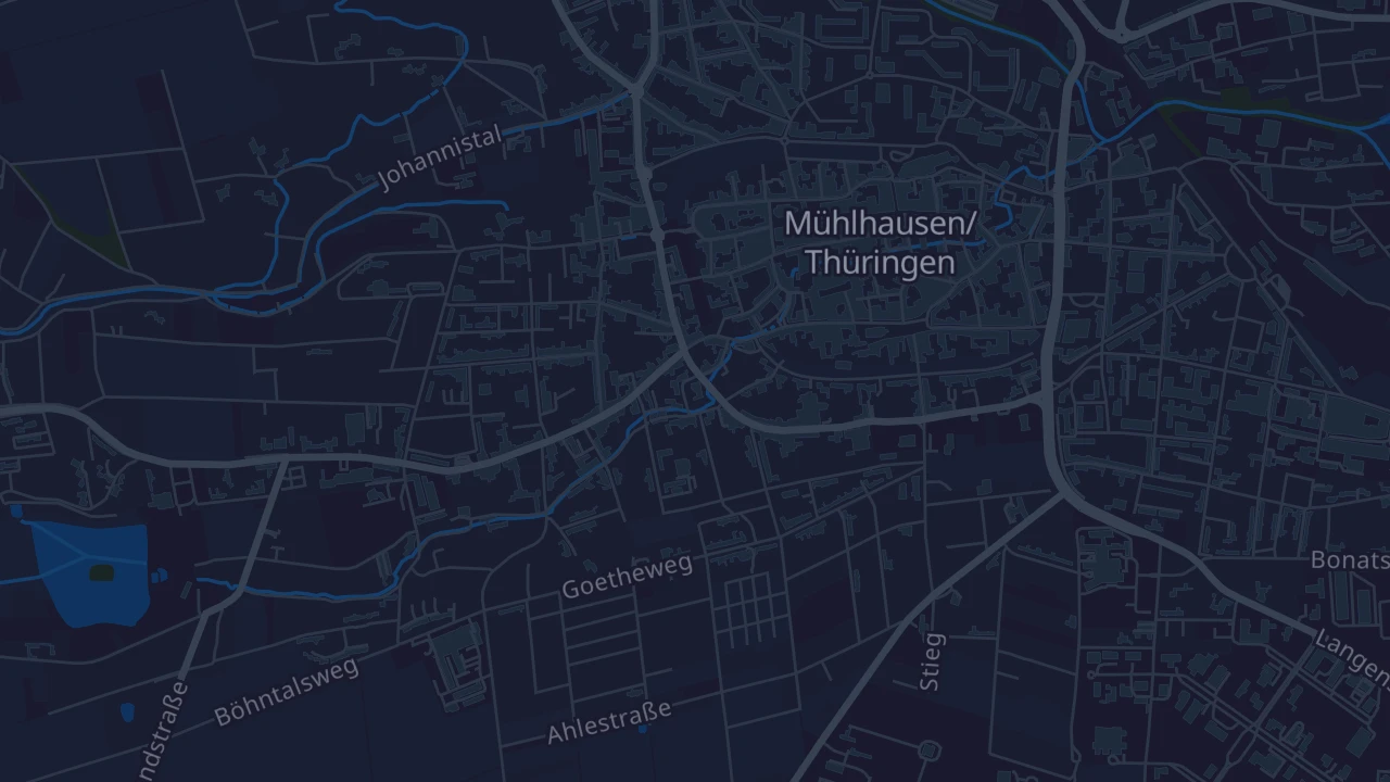 Karte von Mühlhausen/Thüringen