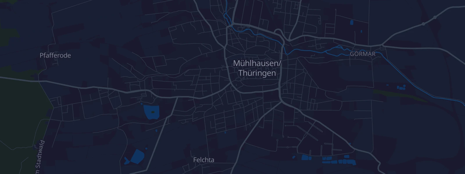 Karte von Mühlhausen/Thüringen