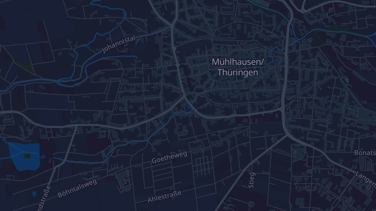 Karte von Mühlhausen/Thüringen