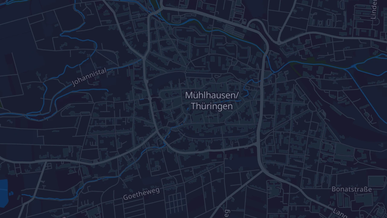 Karte von Mühlhausen/Thüringen