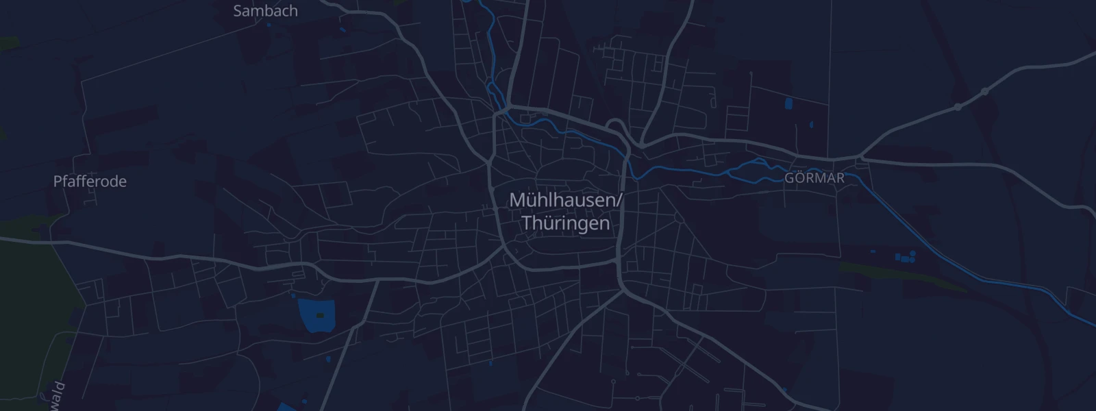Karte von Mühlhausen/Thüringen