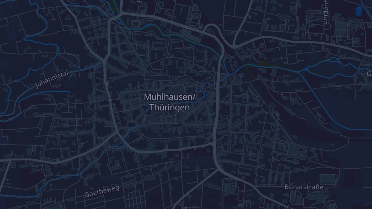 Karte von Mühlhausen/Thüringen