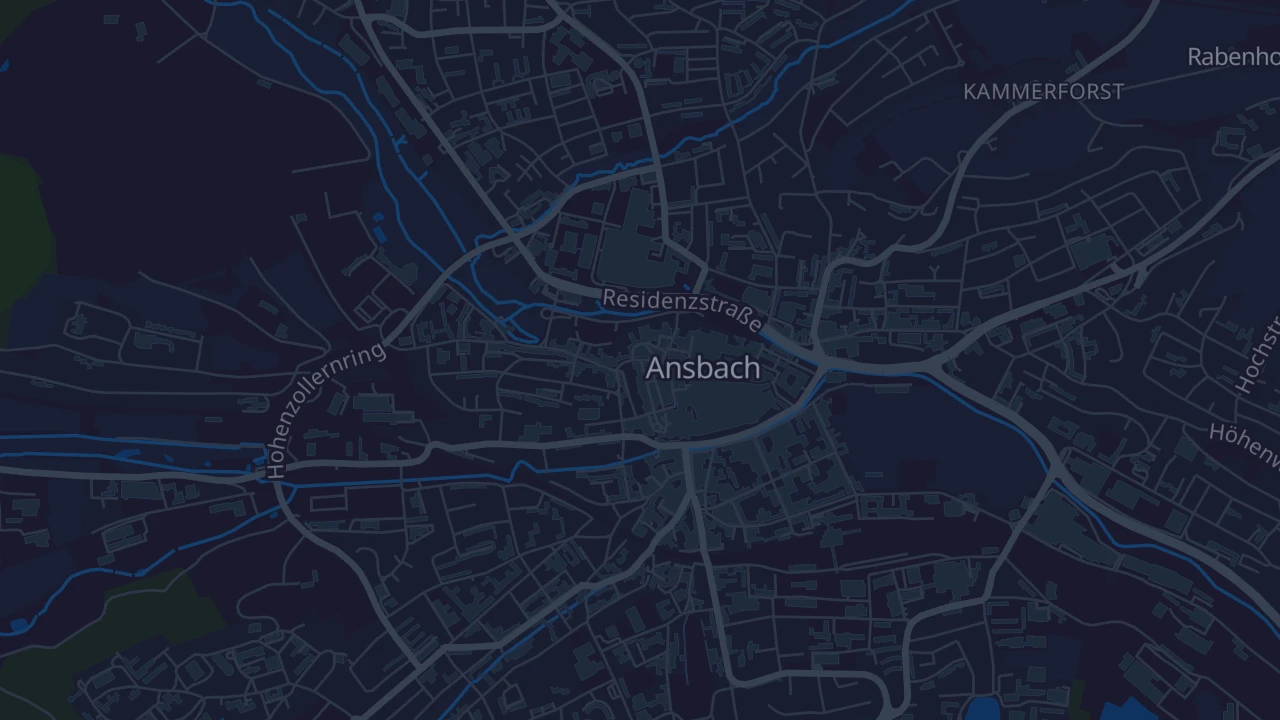 Karte von Ansbach