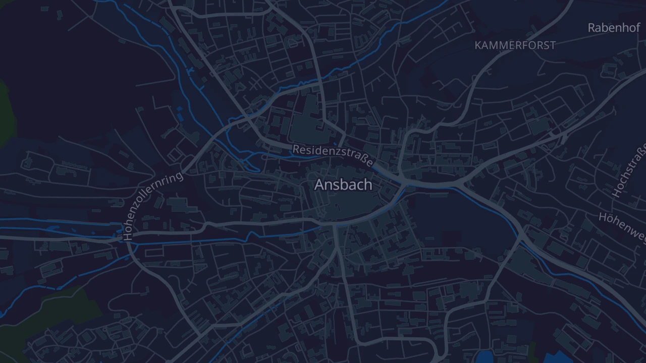 Karte von Ansbach