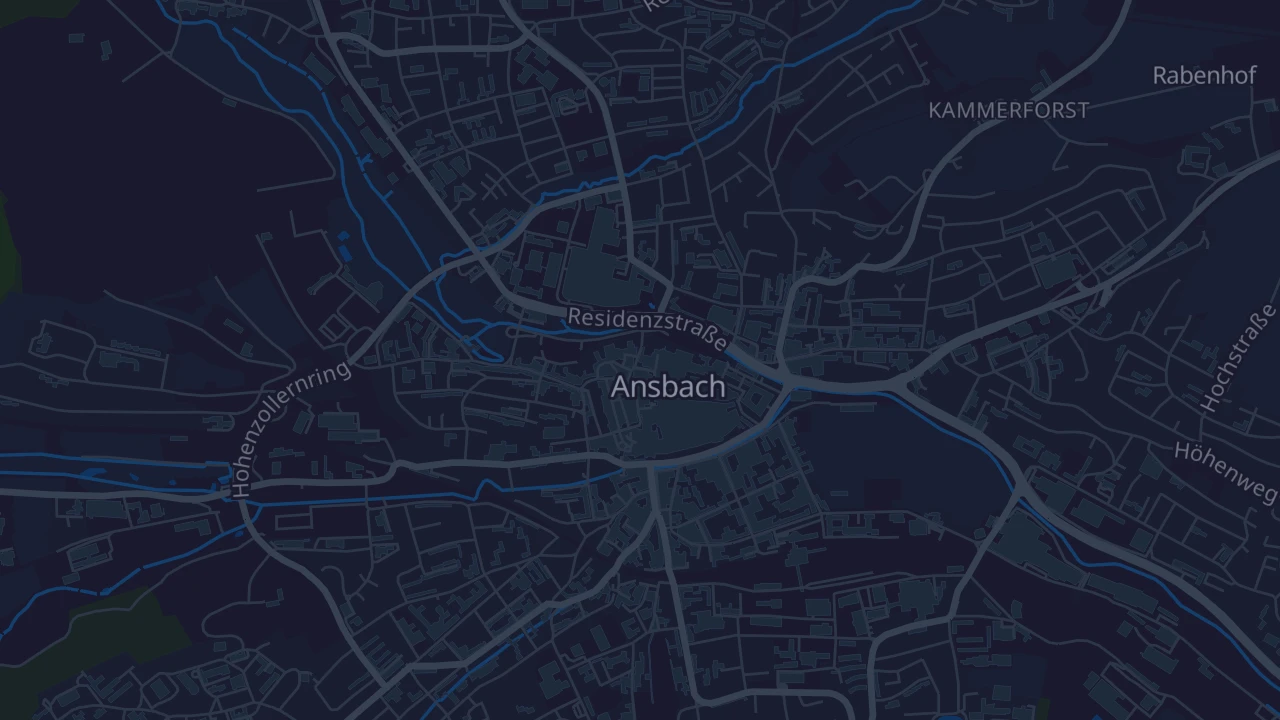 Karte von Ansbach