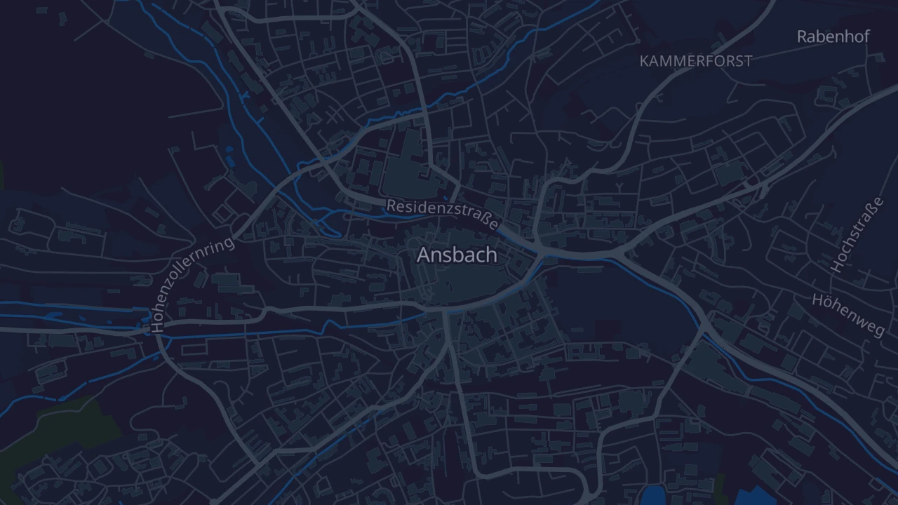 Karte von Ansbach