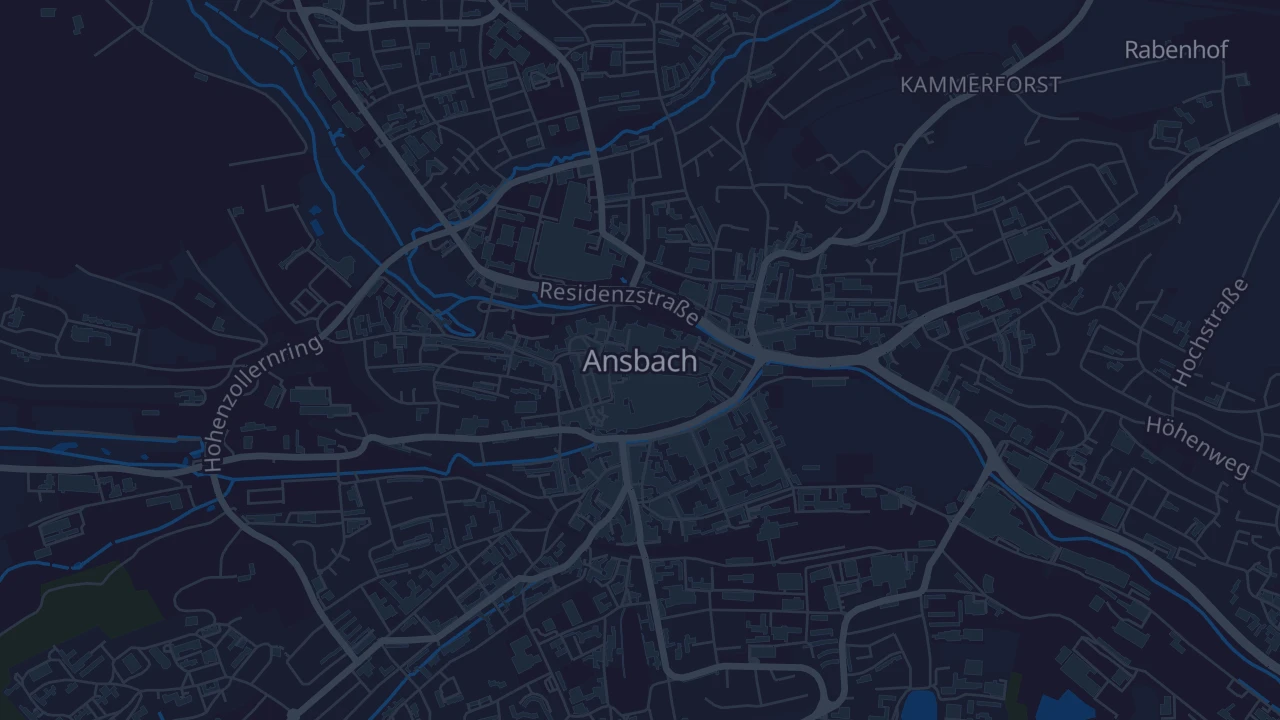 Karte von Ansbach