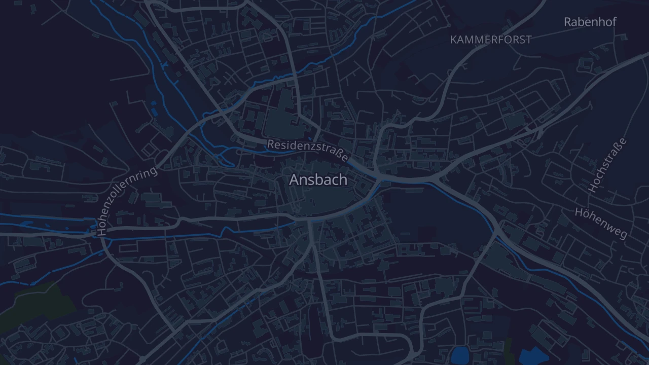 Karte von Ansbach