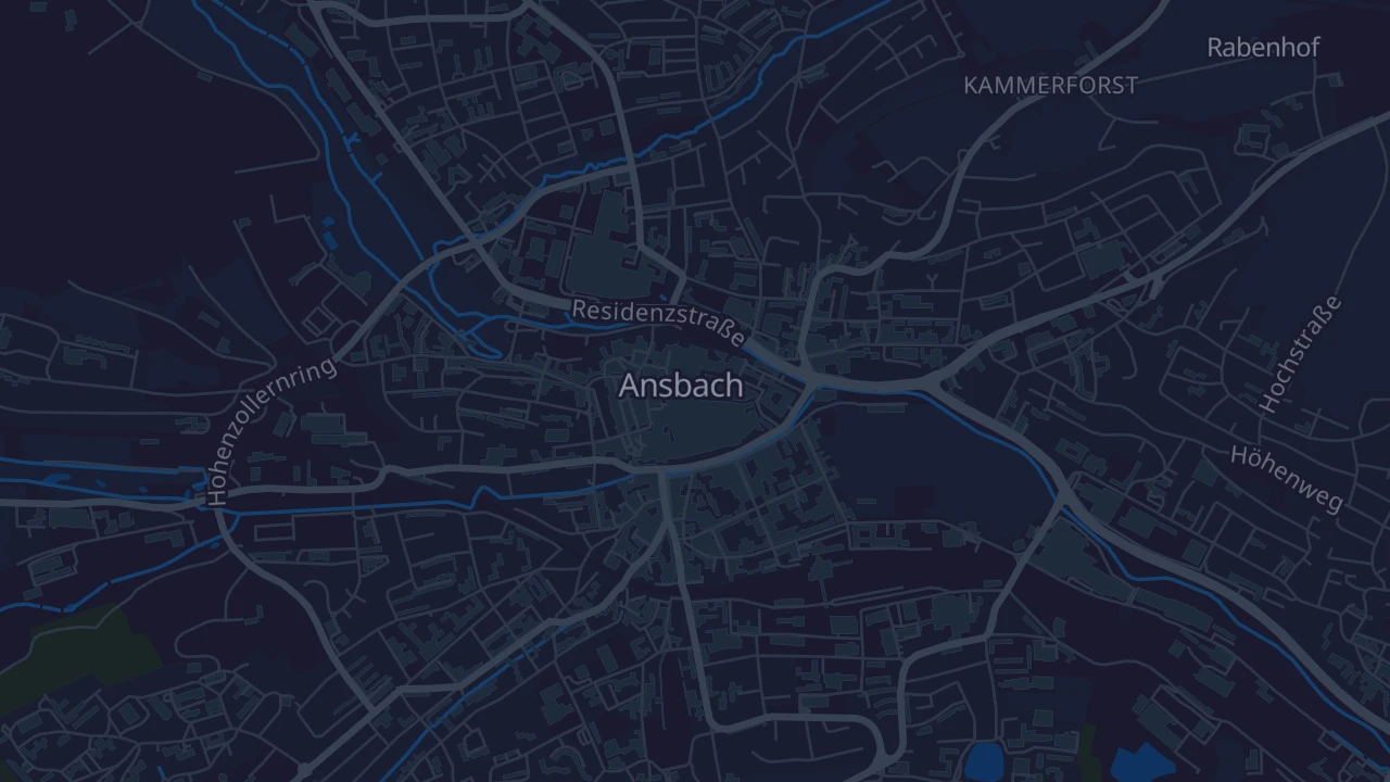 Karte von Ansbach