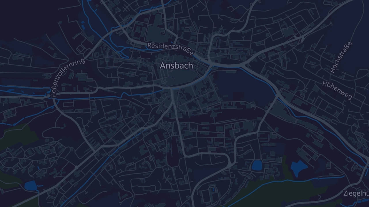 Karte von Ansbach