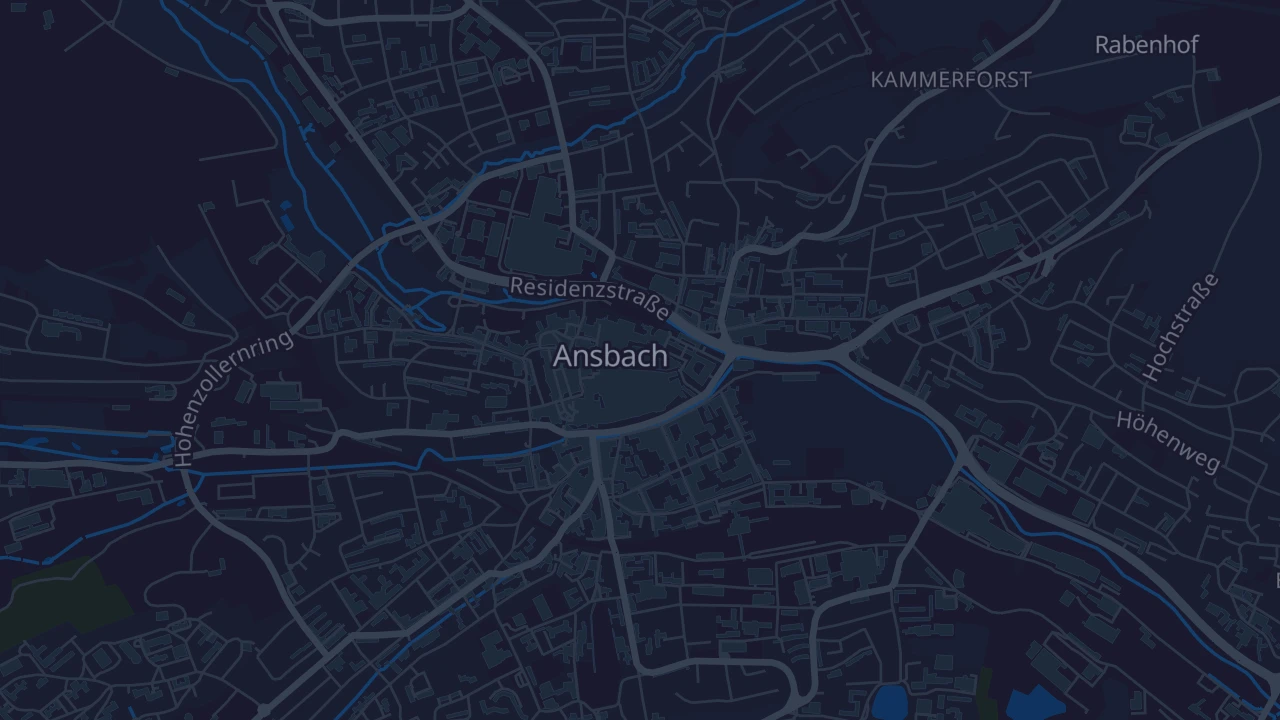 Karte von Ansbach