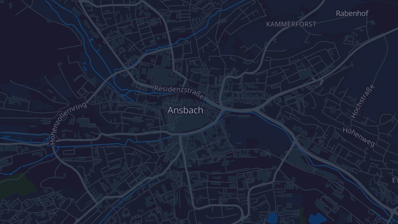 Karte von Ansbach