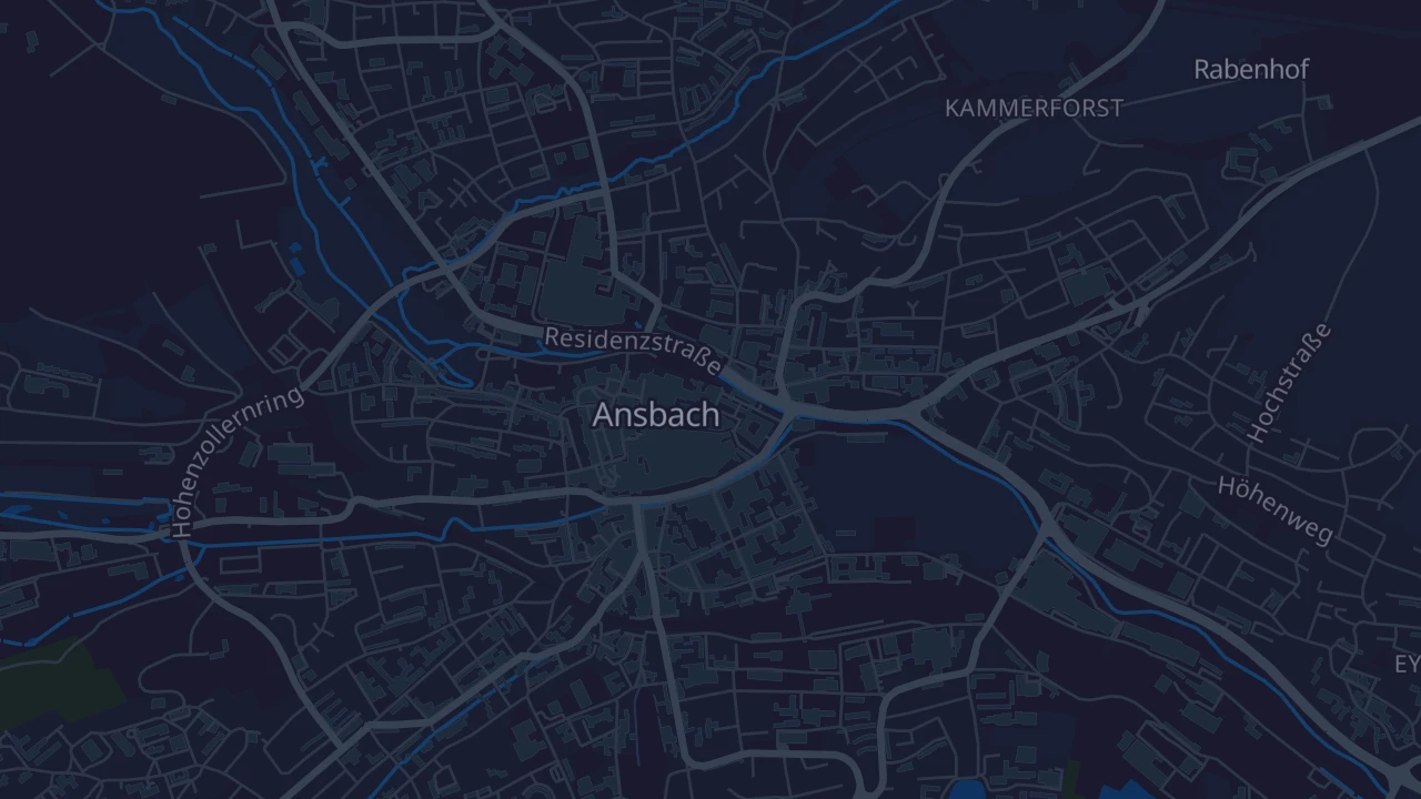 Karte von Ansbach