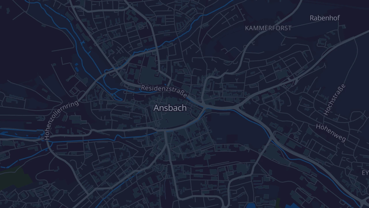 Karte von Ansbach