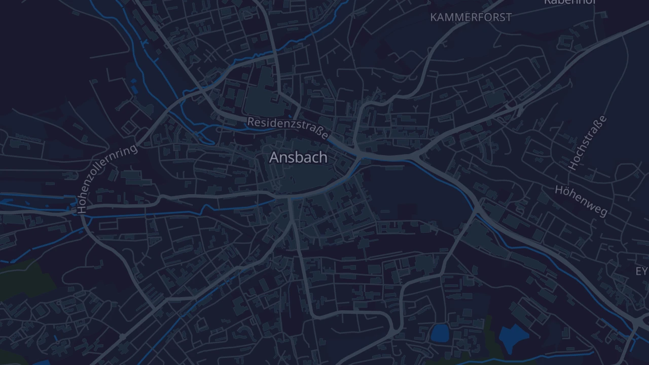 Karte von Ansbach
