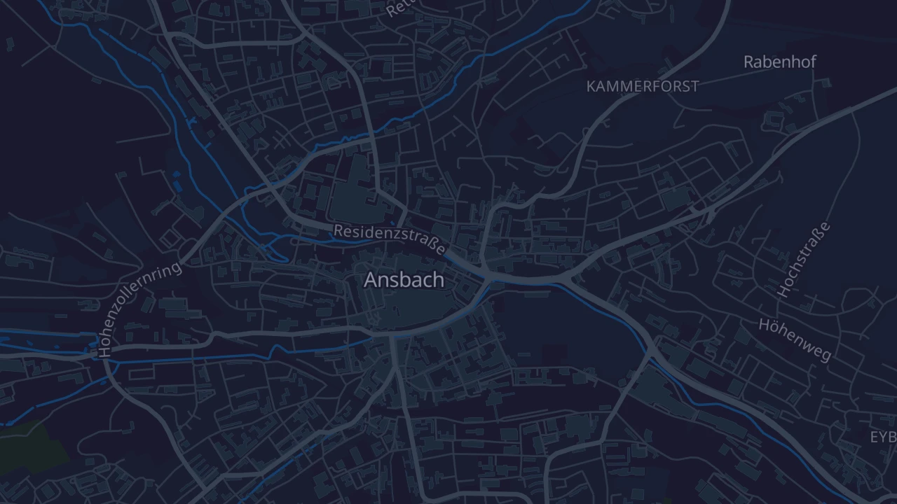 Karte von Ansbach