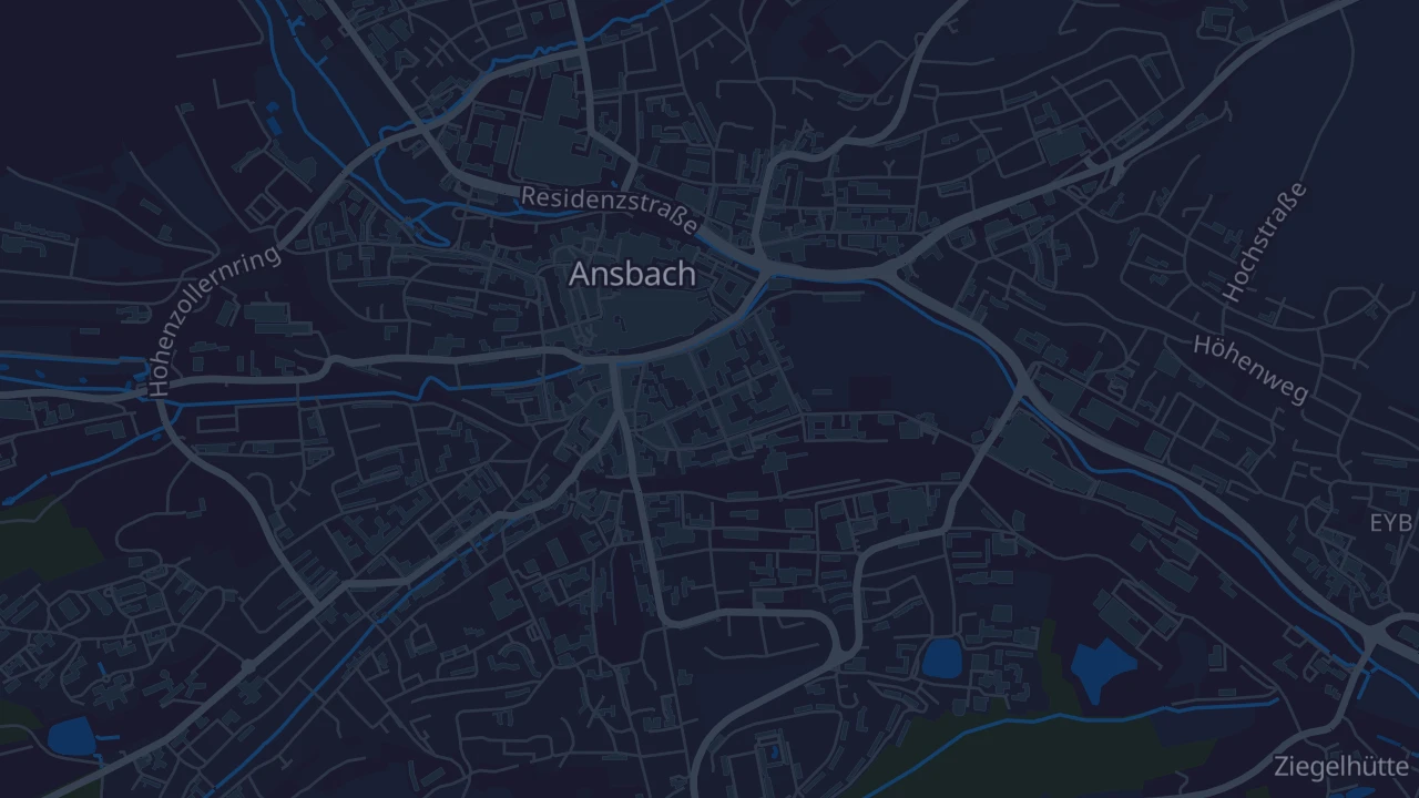 Karte von Ansbach