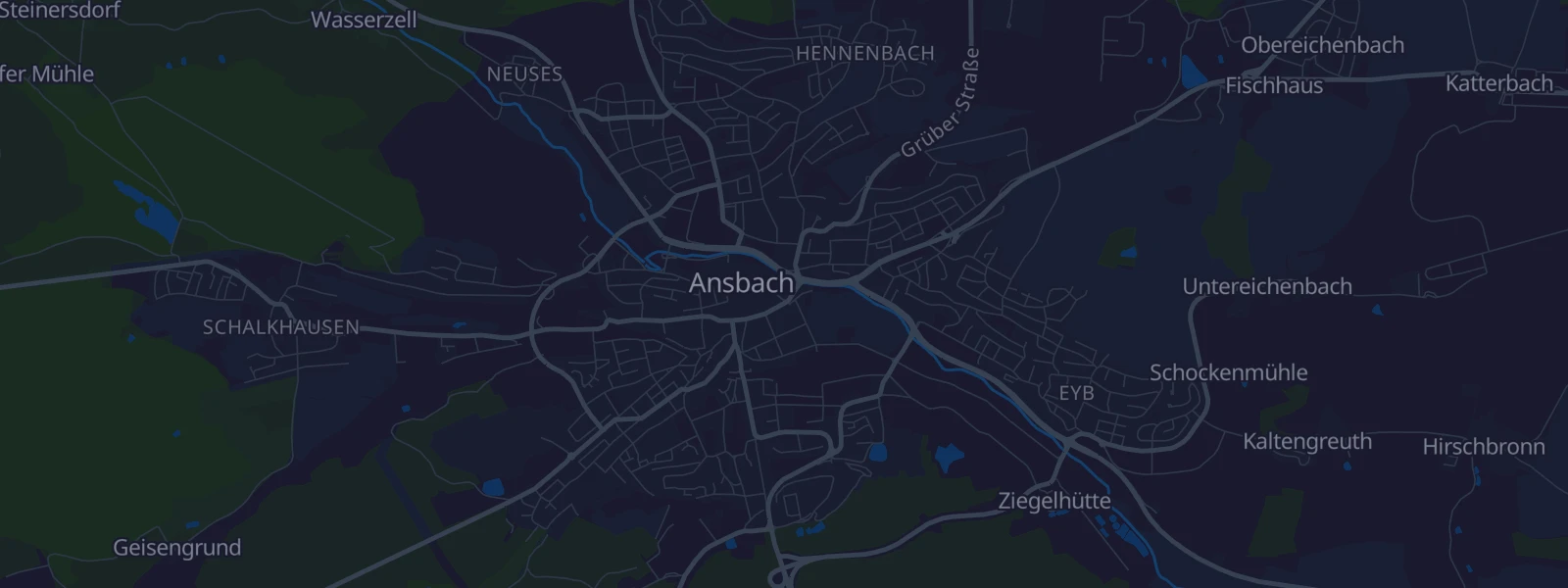 Karte von Ansbach