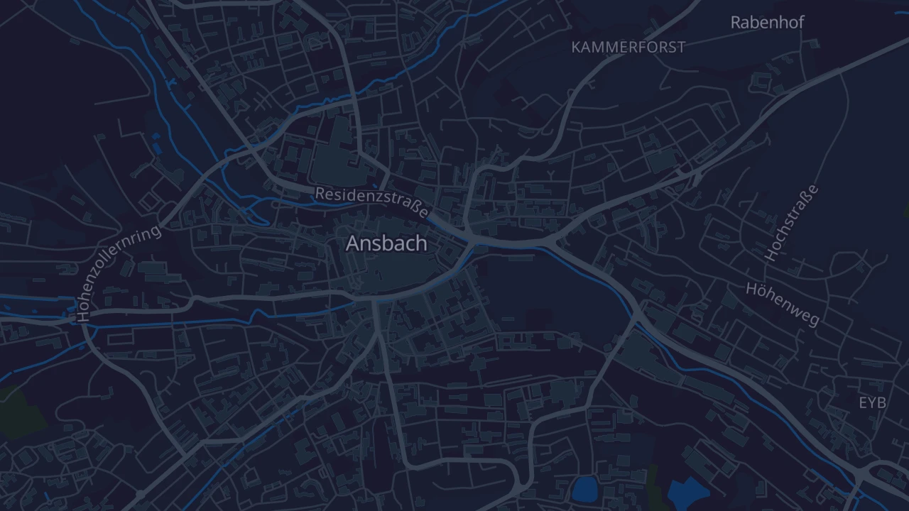 Karte von Ansbach