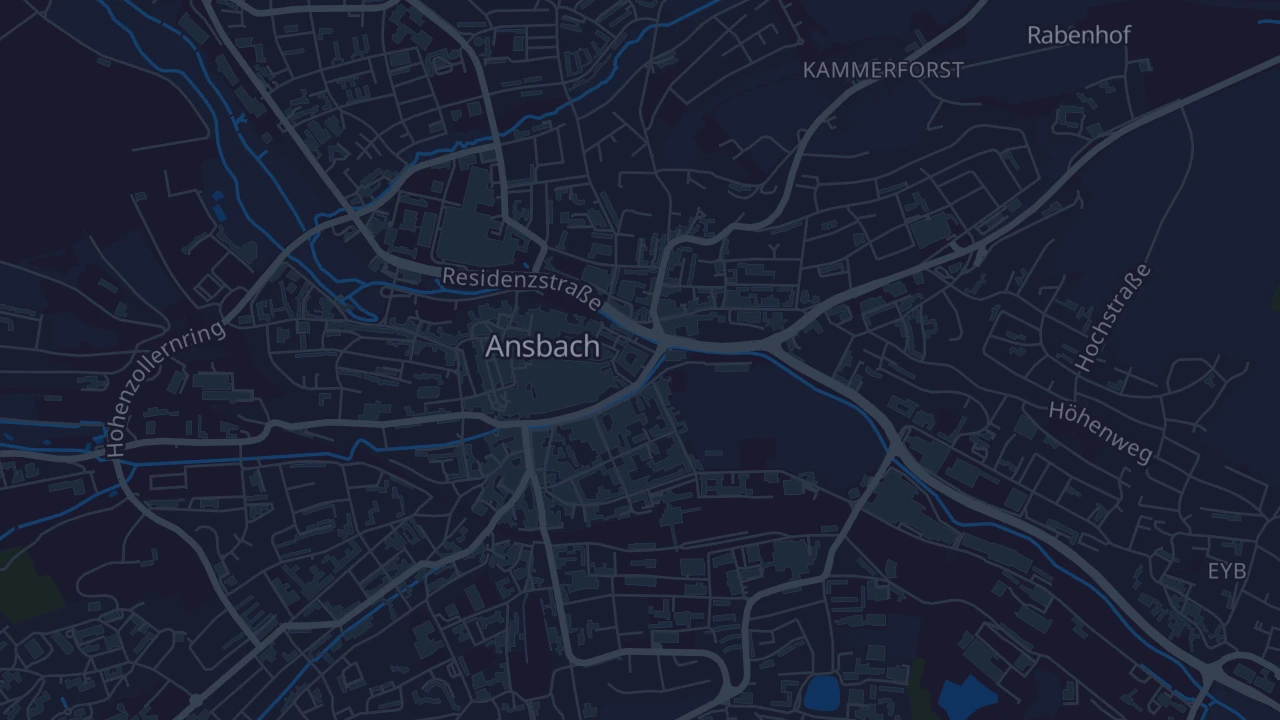 Karte von Ansbach