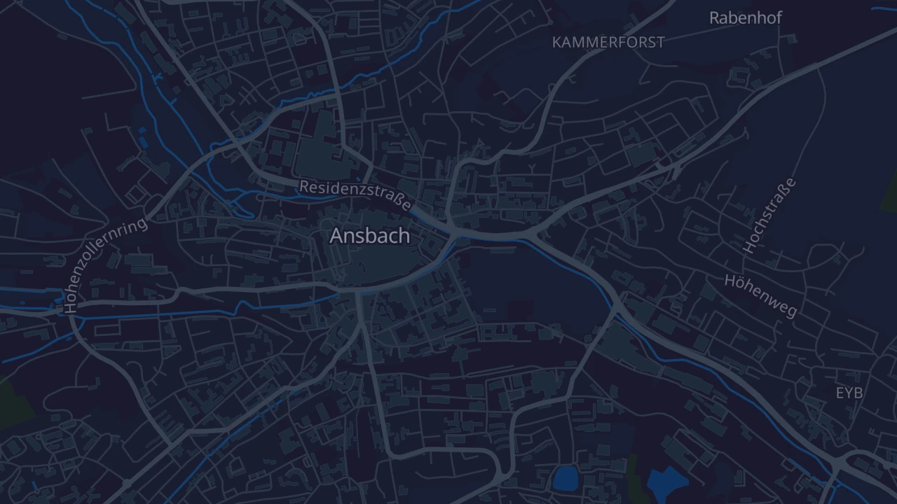 Karte von Ansbach