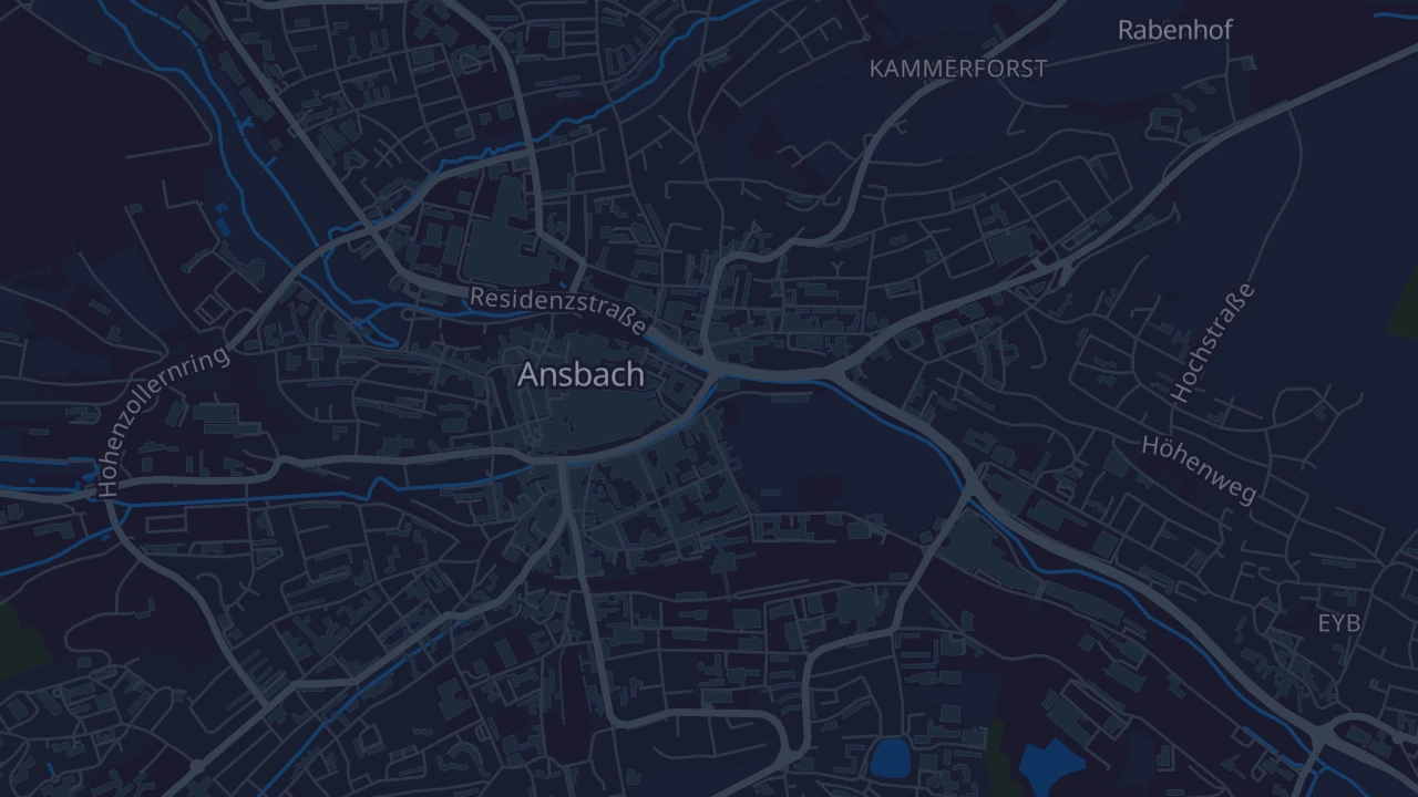 Karte von Ansbach