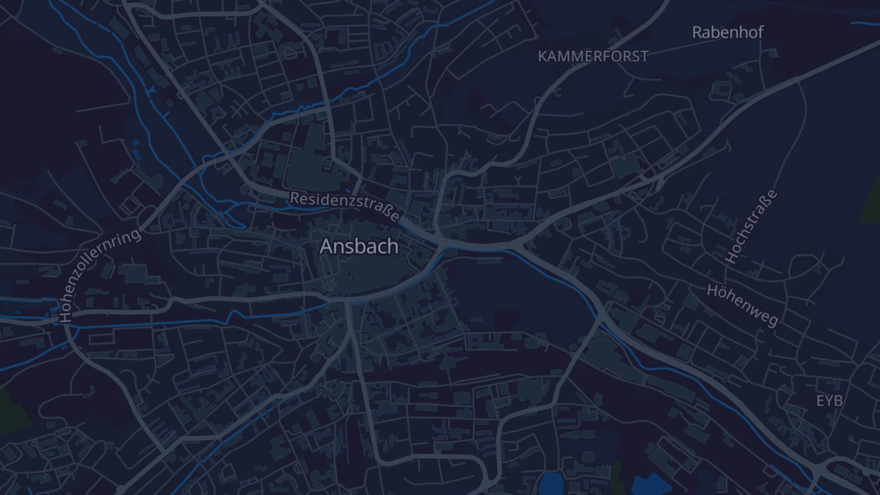 Karte von Ansbach