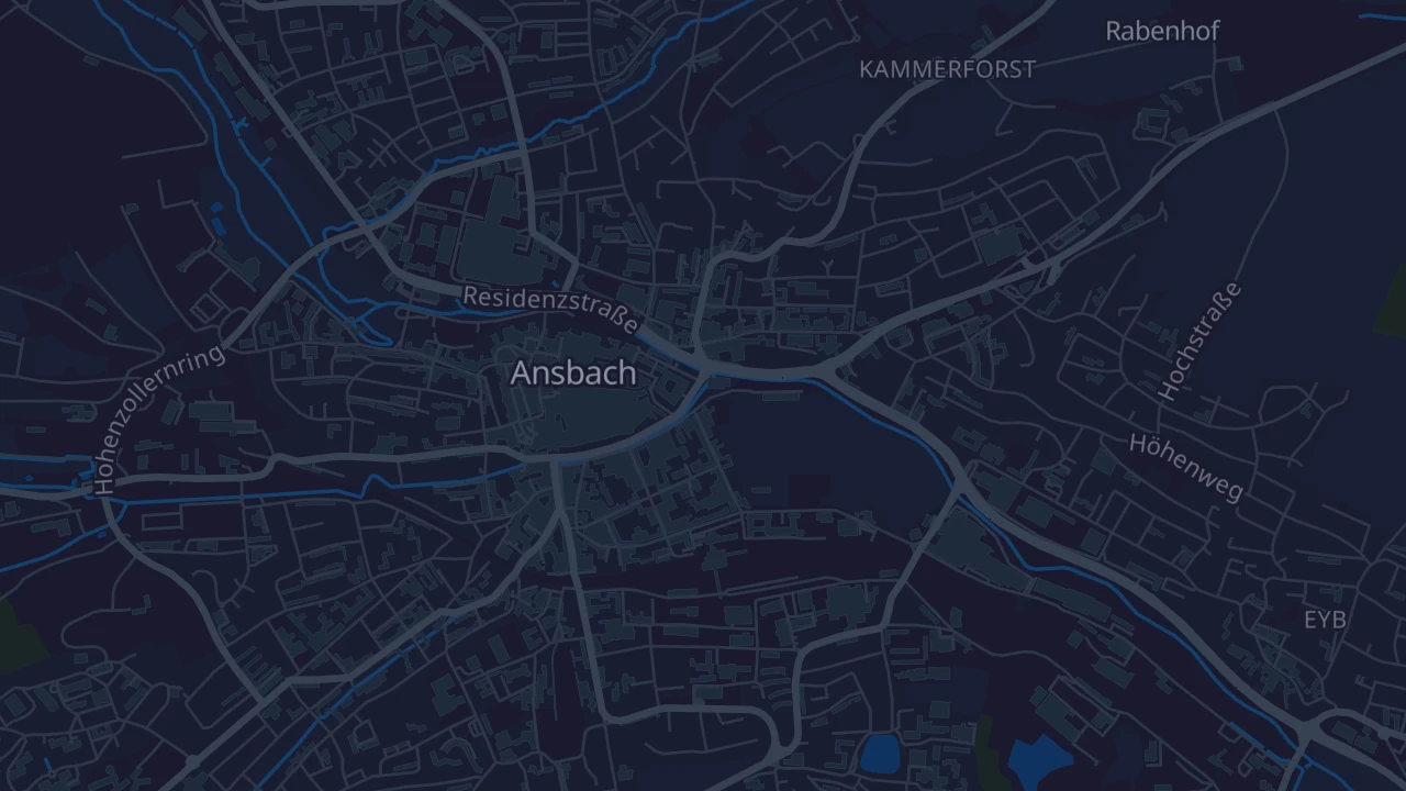 Karte von Ansbach