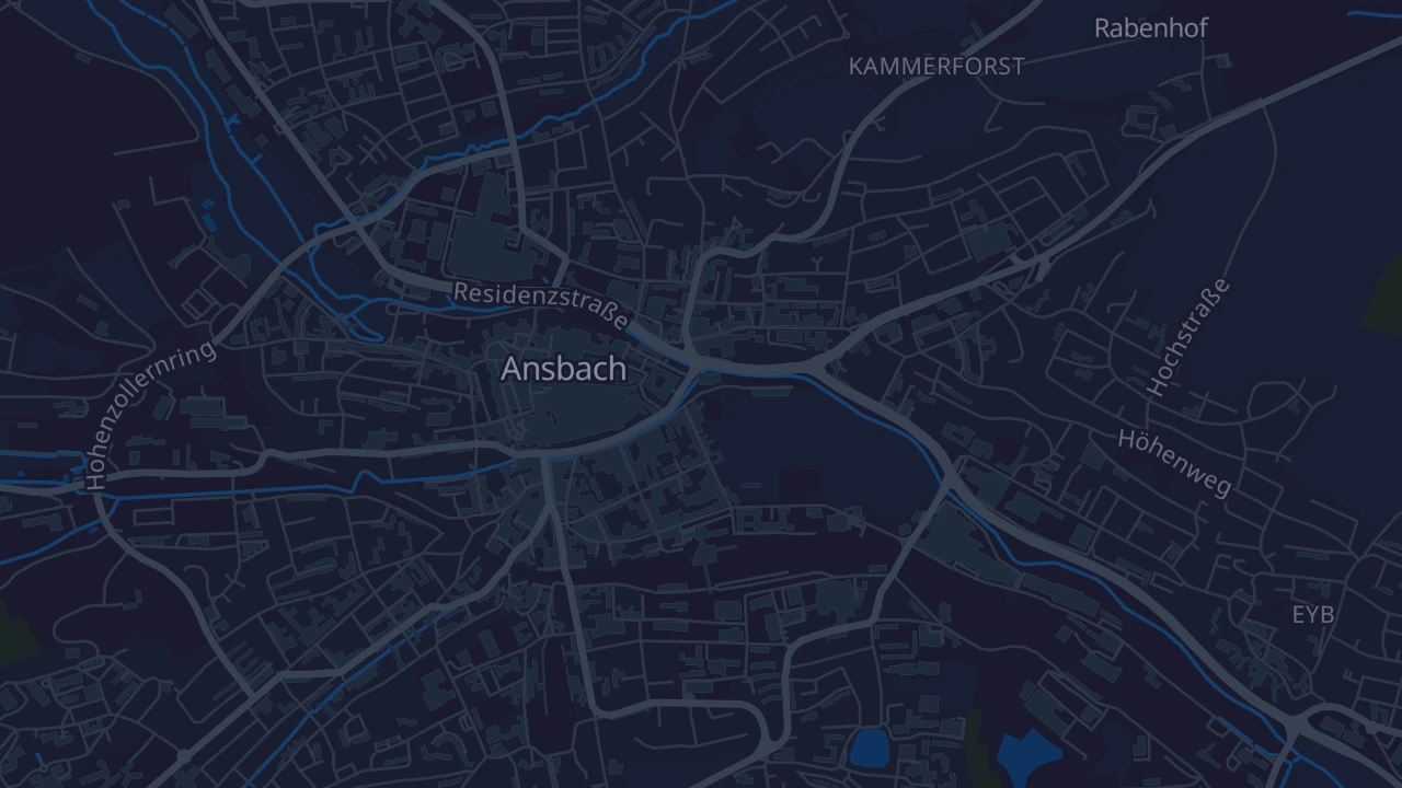 Karte von Ansbach