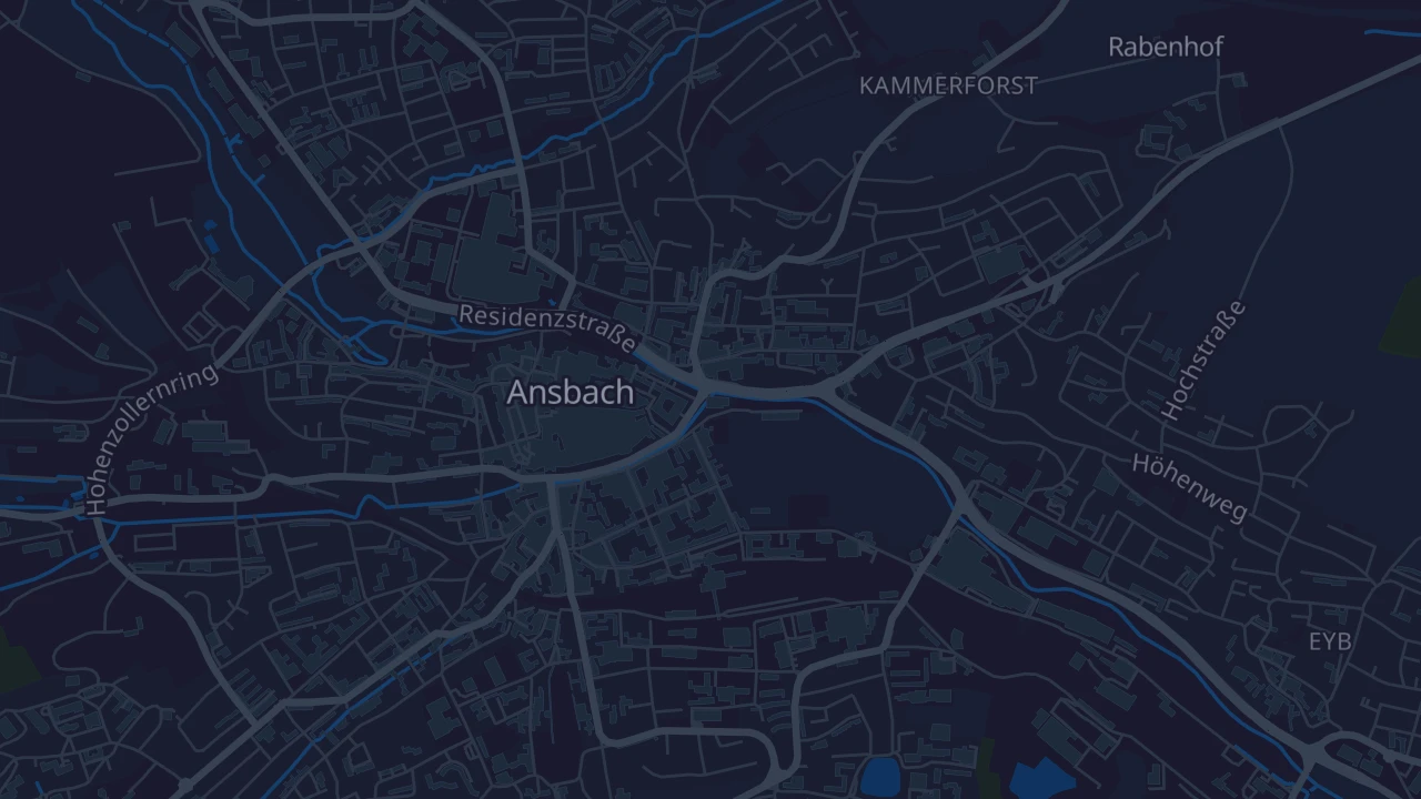 Karte von Ansbach