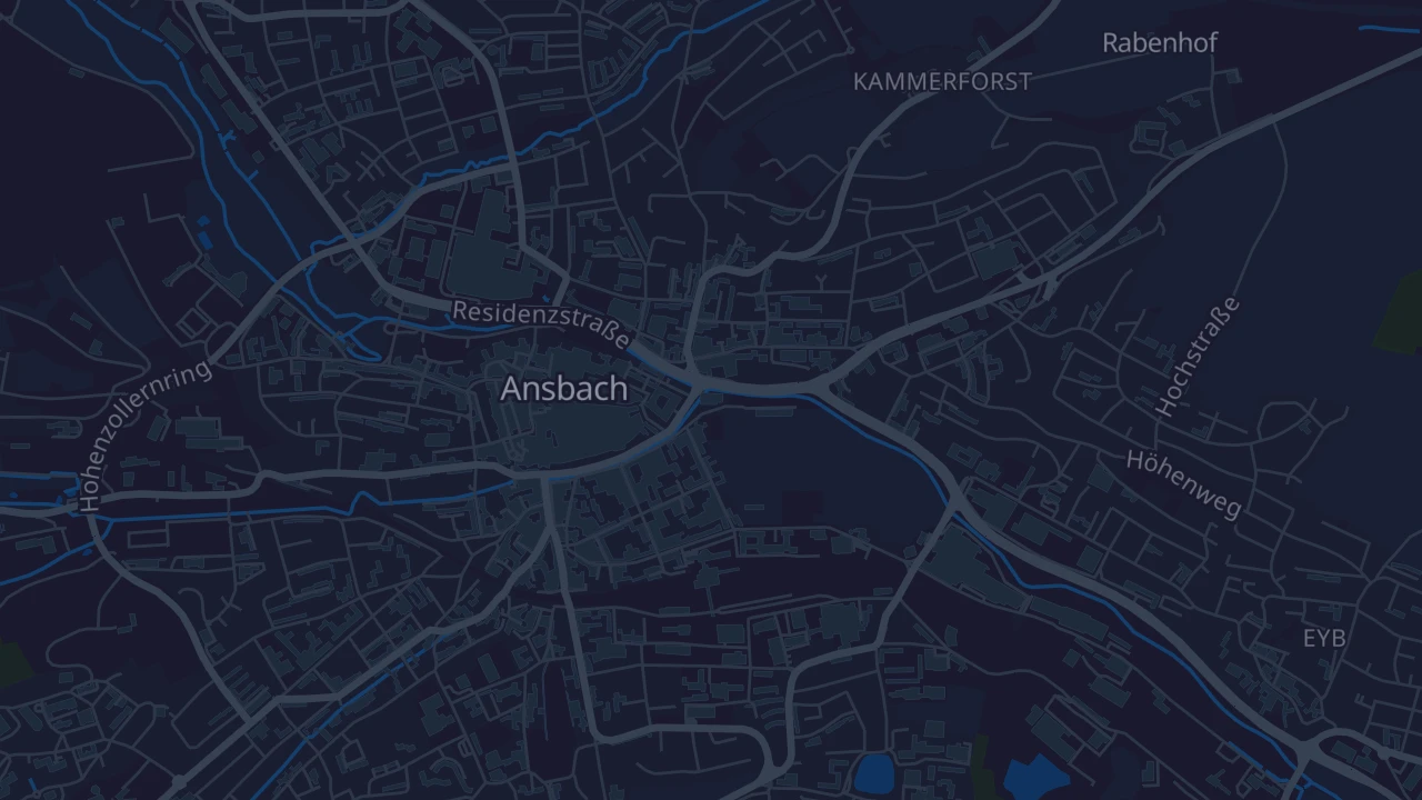 Karte von Ansbach