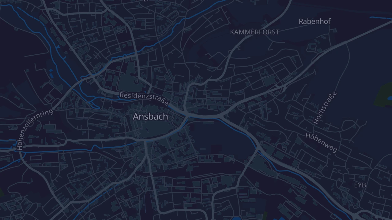 Karte von Ansbach