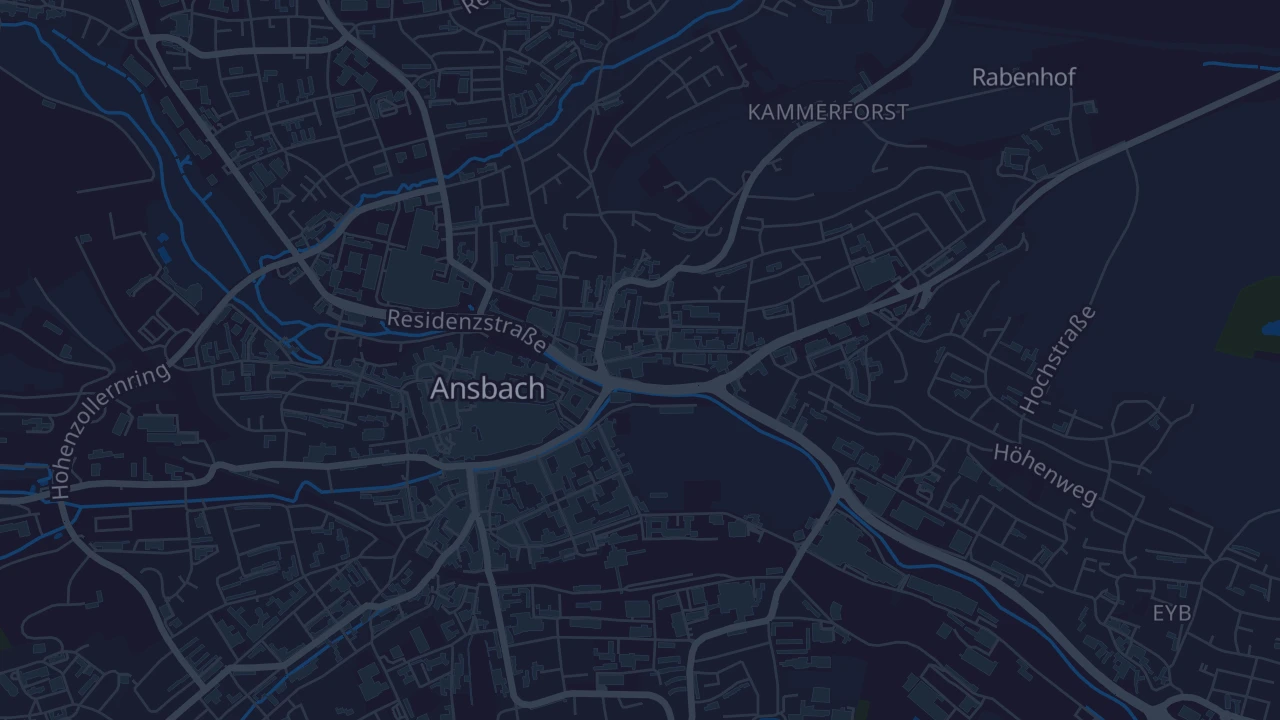 Karte von Ansbach