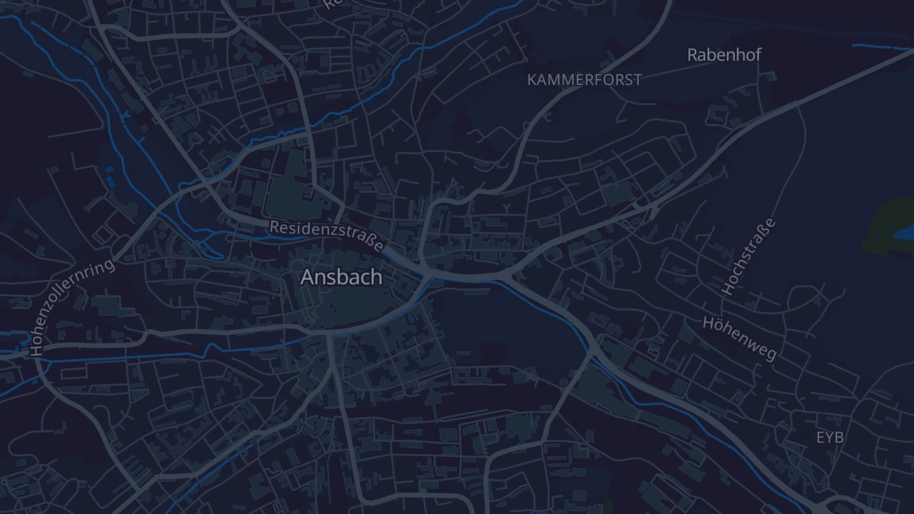 Karte von Ansbach